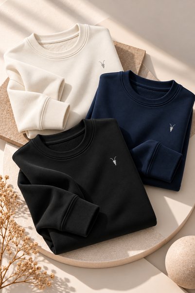 Women's Long Sleeve Comfort Loose 3' Sweatshirt