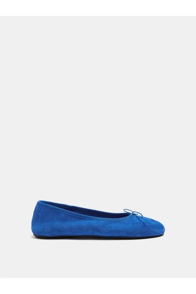 Women's Bow Leather Ballerinas