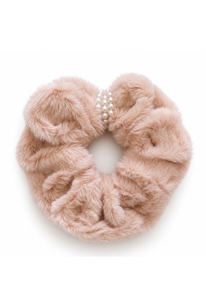 Pearl Plush Scrunchie Buckle