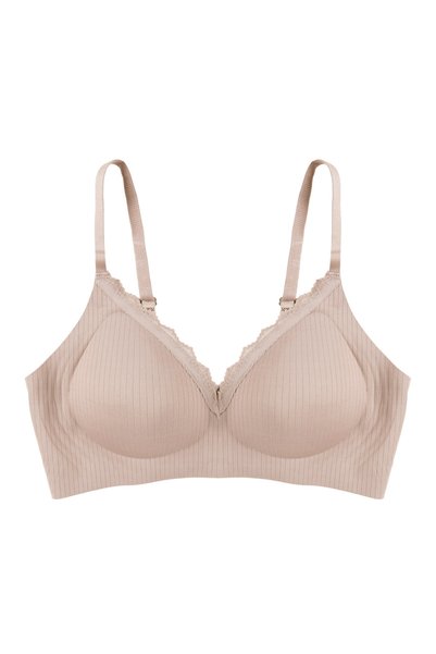 Women's Ribbed Laser Seamless Lace Detailed Padded Bra