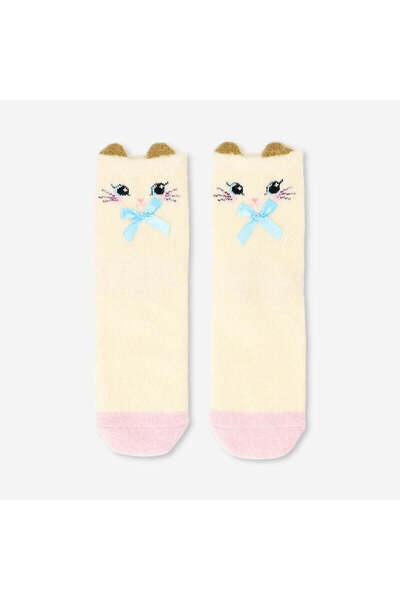 White Cat Patterned Socks 37/38