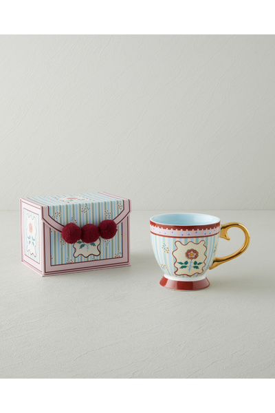 Nostalgic Wildflower New Bone China Mug 460 ml Blue – Burgundy