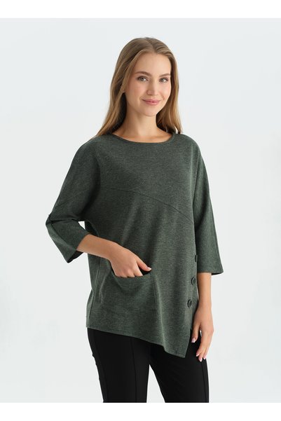 Blouse, 38, Khaki