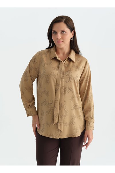 Blouse, 44, Camel