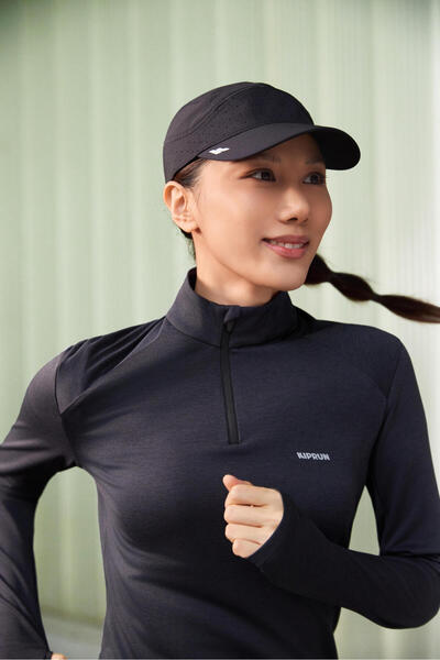 Kiprun Women's Long Sleeve Half Zip Running T-Shirt - Black - Kiprun Run Core