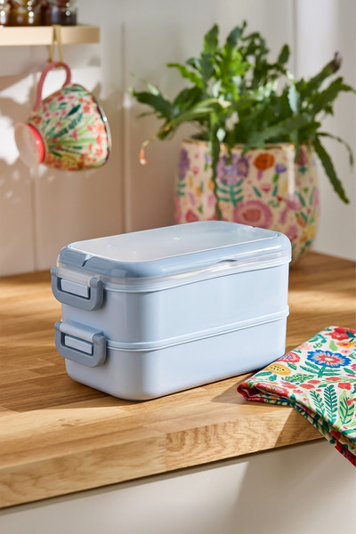 Portable 2-Tier 1800 ml Food and Nutrition Container