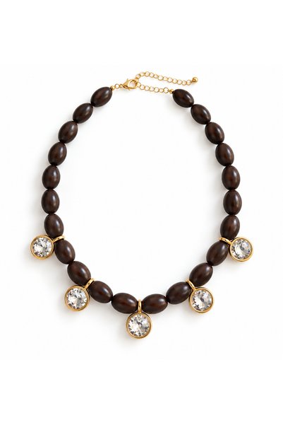 5 Stone Bead Necklace