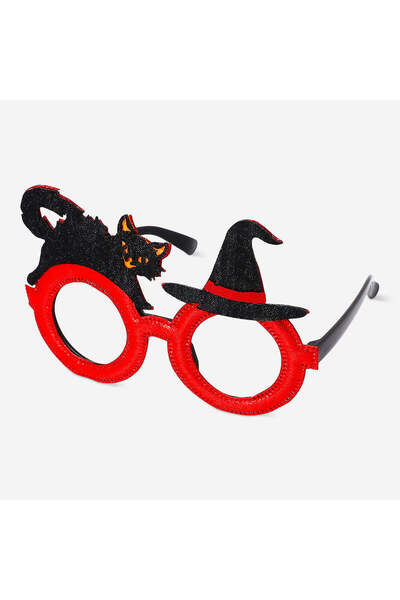 Party Glasses with Cat and Witch Hats