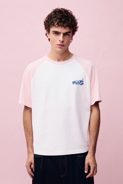 Nathan Walker Printed Short Sleeve Raglan T-Shirt