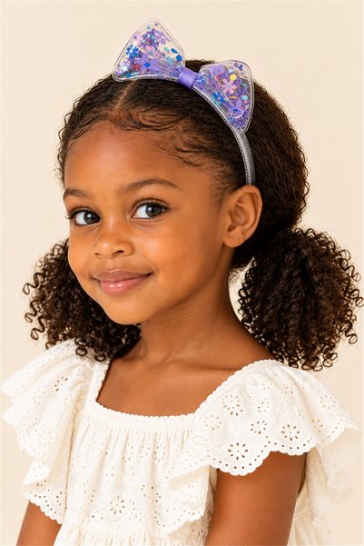 Lilac Children's Crown with Bow Detail