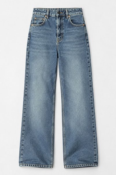 H92 Straight Cut Wide Leg Denim Trousers