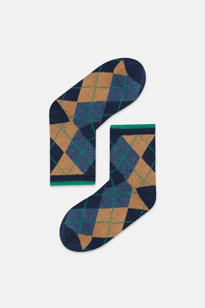 Lurex Baklava Patterned Socks