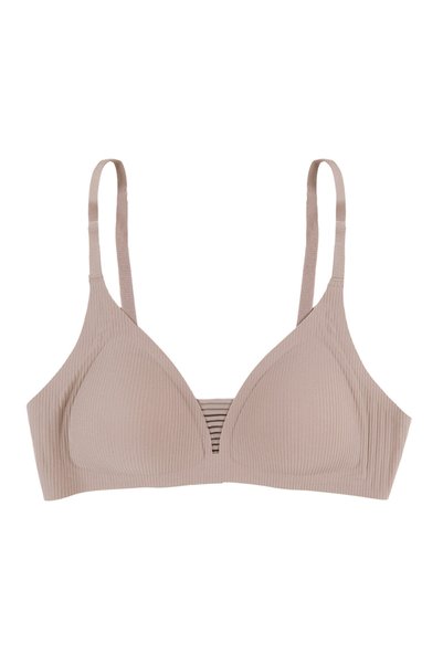 Women's Ribbed Laser Seamless Thread Detailed Padded Bra