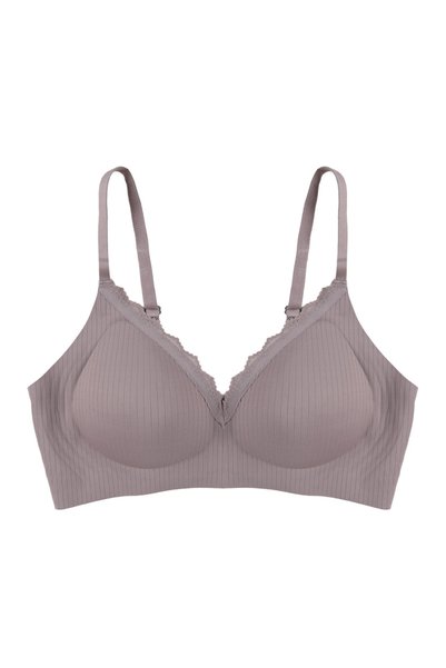 Women's Ribbed Laser Seamless Lace Detailed Padded Bra