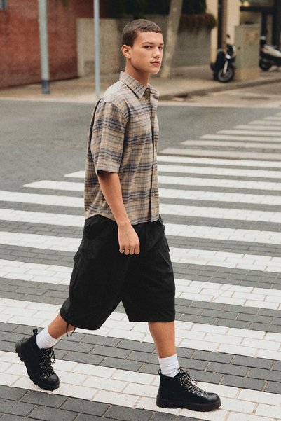 Pensli Super Baggy Fit Cargo Bermuda