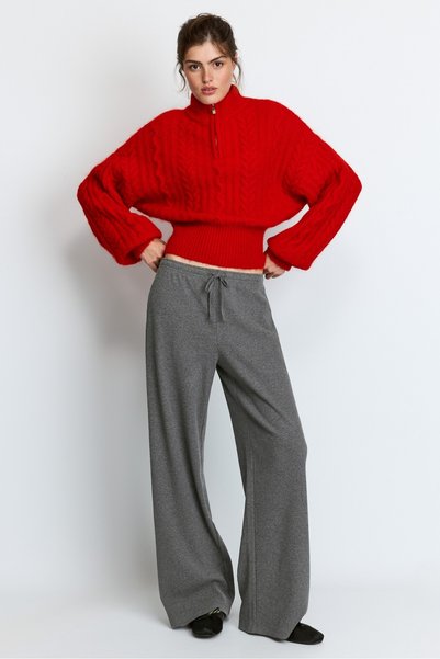 Soft Textured Ribbed Pants