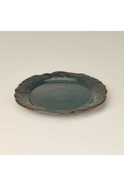 Kitchen Rustic Flat Plate - Green - 27 cm
