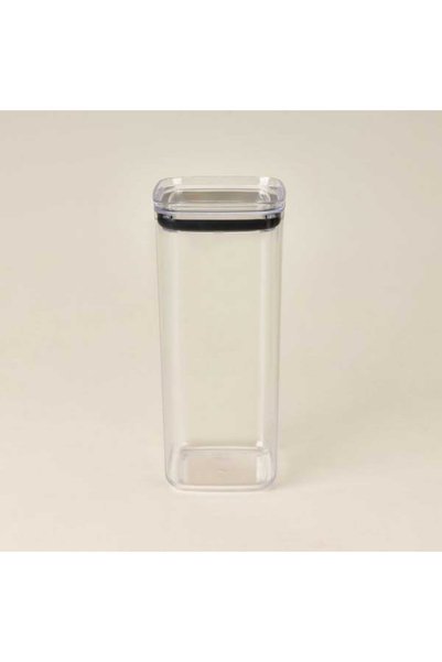 Kitchen Clarity Vacuum Square Food Container - Transparent / Gray - 2.1 Lt