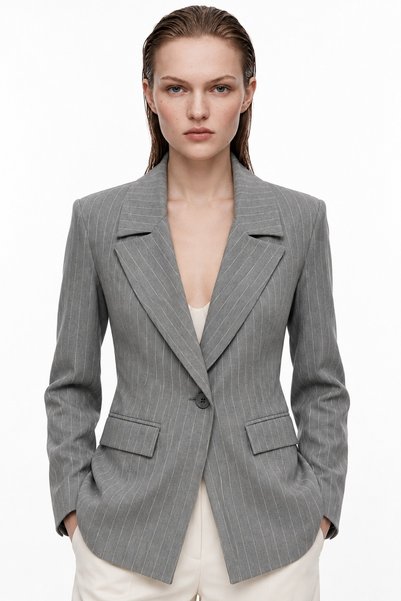 Striped Slim Fit Blazer