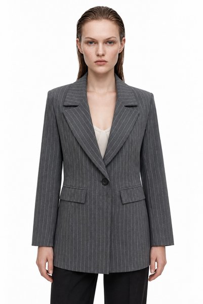 Striped Slim Fit Blazer