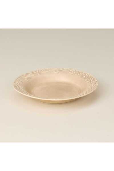Kitchen Rustic Deep Plate - Off-White - 22 cm