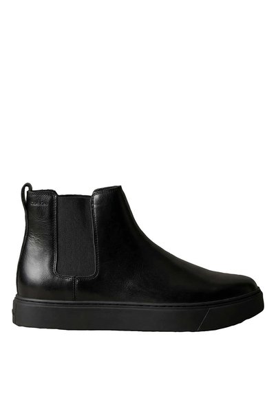 Black Men's Boots Hybrid Clean Chelsea Wax Lth