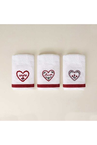 Soft Lovi 3-Piece Boxed Gift Towel Set - Ecru - 30X50 cm
