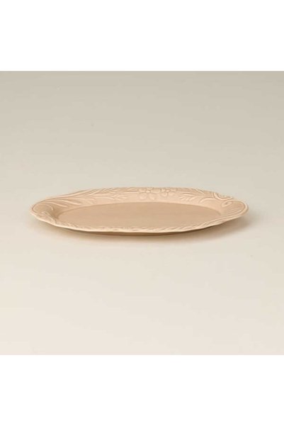 Kitchen Rustic Oval Tray - Off-White - 31 cm