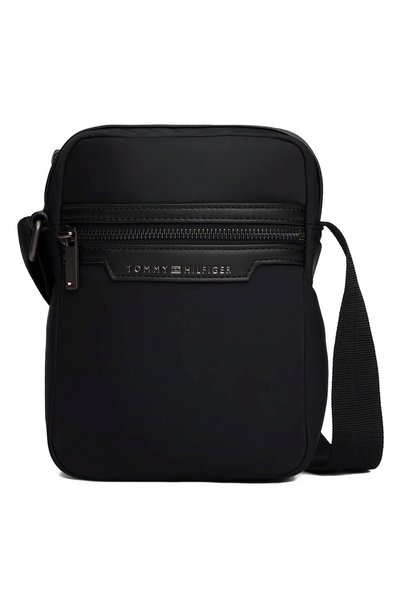 Black Men's Messenger Bag TH NYLON MINI REPORTER