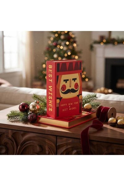 Deco Lead Soldier Book Box - Red - 20X12 cm
