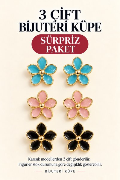 3-Piece Surpiz Bijouterie Earring Set (Products Come Randomly Mixed)