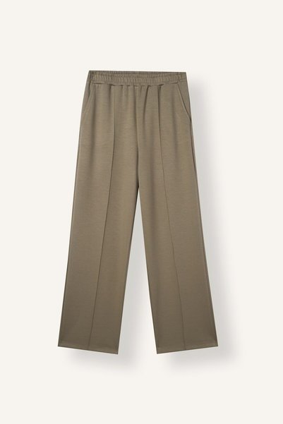 Standard Fit Front-Stitched Wide-Leg Skuba Diver Fabric Sweatpants J2841Ax26Au