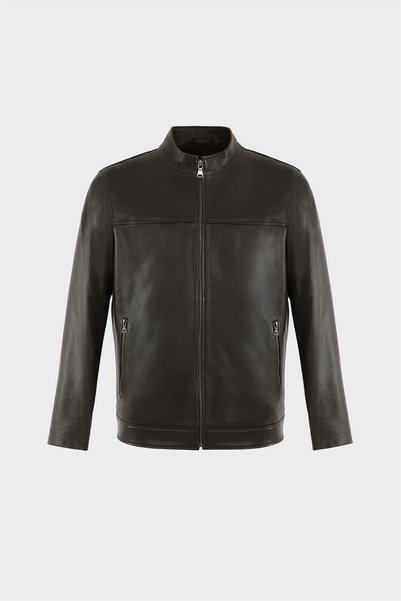 Brown Leather Men's Jacket