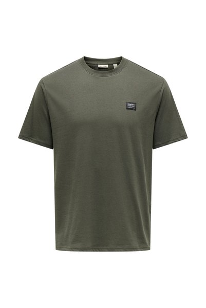 Green Men's Printed T-Shirt 22033190 Onsdawson Life Reg Ss Tee