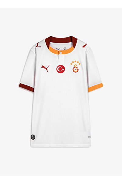 Gs Store Galatasaray Puma 2026/2027 Kids Al White Men's Round Neck Logo Printed Knitted Jersey