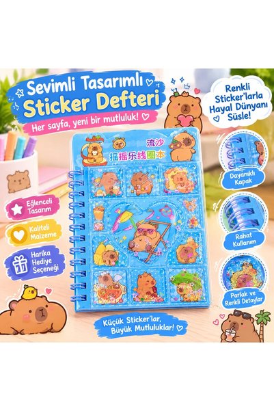 Capybara Waterproof Notebook with Stickers