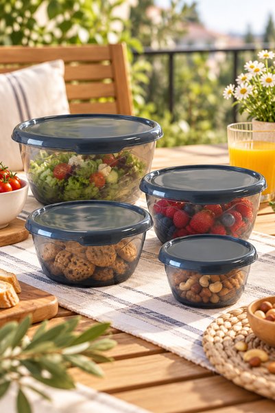 4-Piece Multi-Purpose Food Storage Container Set with Lids