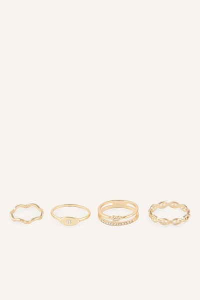 Stone Detailed Women's 5-Piece Ring I8780Axns