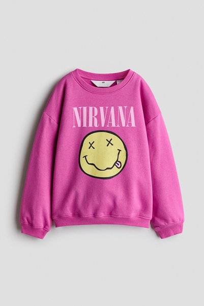 Print Motif Oversize Sweatshirt
