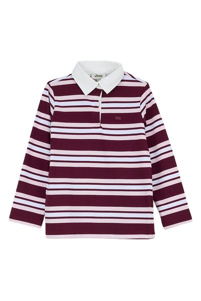 Sweatshirt, 5-6 Years, Burgundy - Ecru