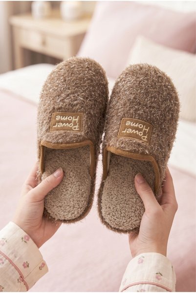 Si̇mora Model Women's House Slippers - Warm and Fluffy Slippers with Noise-Free Soles