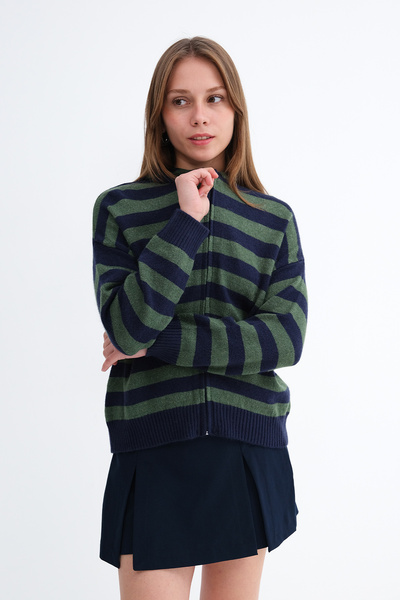 Striped Knitwear Cardigan H3579
