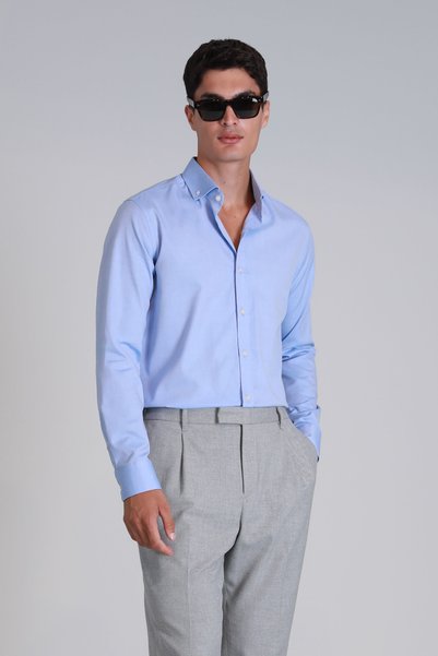 Daniel Men's Basic Shirt Slim Fit Blue