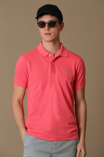 Laon Smart Men's Polo T-Shirt Candy Pink