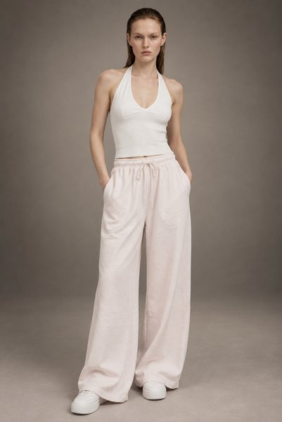 Pocketed Wide Leg Sweatpants Six