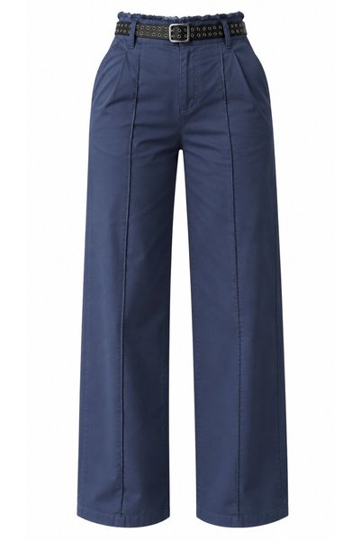 Navy Blue 100% Cotton Tasseled Trousers - 2Y51208