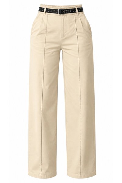 Stone 100% Cotton Tasseled Trousers - 2Y51208