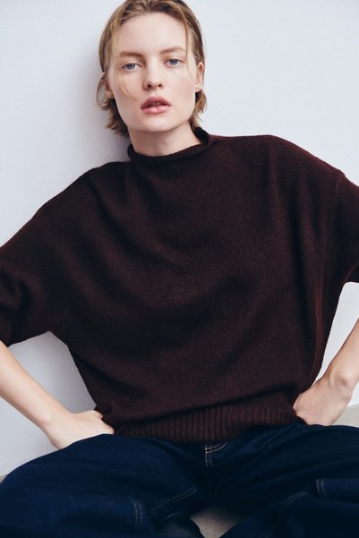 Half Turtleneck Oversize Sweater
