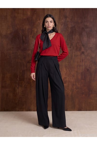 73238 Pants with Detailed Cuffs