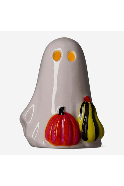 Led Lighted Ceramic Ghost